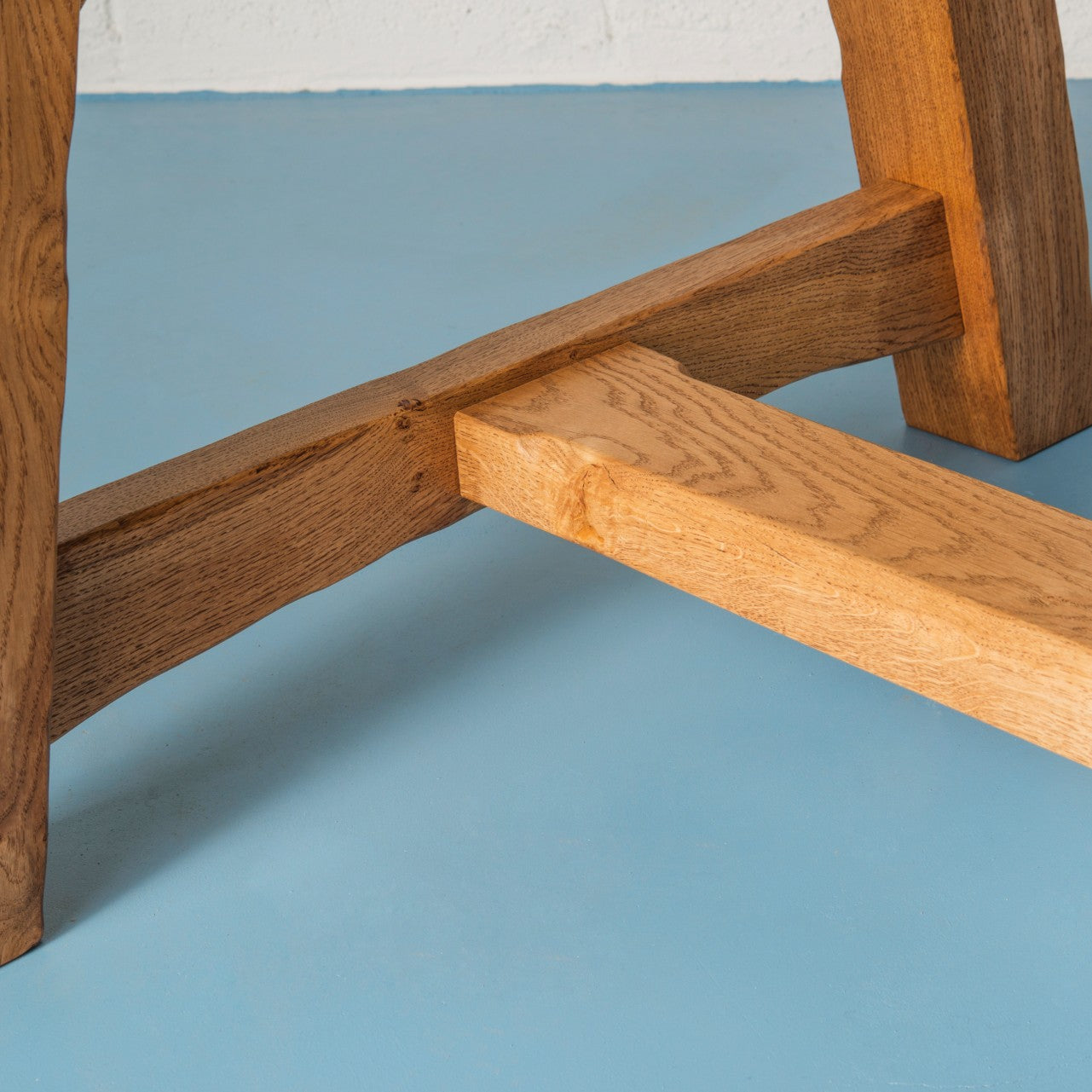 Middle stretcher of our Savernake table in pippy oak